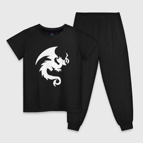 Детская пижама хлопок с принтом Dragon Fortnite , 100% хлопок |  брюки и футболка прямого кроя, без карманов, на брюках мягкая резинка на поясе и по низу штанин
 | Тематика изображения на принте: 