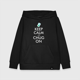 Детская толстовка хлопок с принтом Chug on , 100% хлопок | Круглый горловой вырез, эластичные манжеты, пояс, капюшен | fortnite | фортнайт