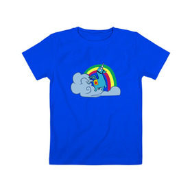 Детская футболка хлопок с принтом Unicorn Fortnite , 100% хлопок | круглый вырез горловины, полуприлегающий силуэт, длина до линии бедер | Тематика изображения на принте: fortnite | фортнайт