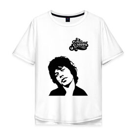 Мужская футболка хлопок Oversize с принтом The Rolling Stones , 100% хлопок | свободный крой, круглый ворот, “спинка” длиннее передней части | 