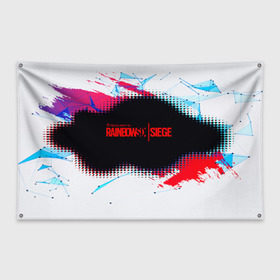 Флаг-баннер с принтом RAINBOW SIX SIEGE , 100% полиэстер | размер 67 х 109 см, плотность ткани — 95 г/м2; по краям флага есть четыре люверса для крепления | action | game | rainbow six siege | tom clancys | игры | радуга | том кленси | шутер
