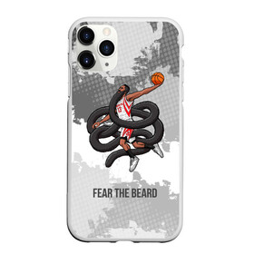 Чехол для iPhone 11 Pro матовый с принтом Fear the Beard , Силикон |  | hurden | nba | rockets | баскетбол | нба | харден | хьюстон рокетс