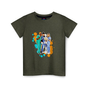 Детская футболка хлопок с принтом Сериал клиника , 100% хлопок | круглый вырез горловины, полуприлегающий силуэт, длина до линии бедер | scrubs | джон макгинли | зак брафф | клиника | сара чок