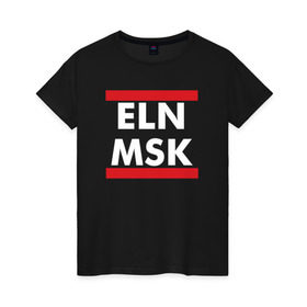 Женская футболка хлопок с принтом Elon Musk , 100% хлопок | прямой крой, круглый вырез горловины, длина до линии бедер, слегка спущенное плечо | elon musk | spacex | илон маск | космос | марс | спейс икс