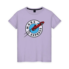 Женская футболка хлопок с принтом Mars Express , 100% хлопок | прямой крой, круглый вырез горловины, длина до линии бедер, слегка спущенное плечо | elon musk | spacex | илон маск | космос | марс | спейс икс