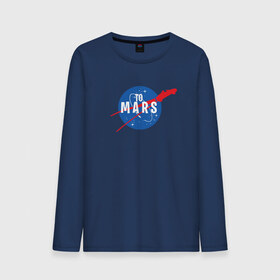 Мужской лонгслив хлопок с принтом To Mars , 100% хлопок |  | elon musk | spacex | илон маск | космос | марс | спейс икс