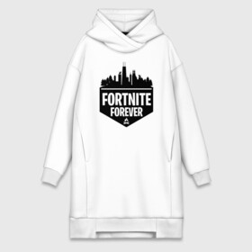 Платье-худи хлопок с принтом Fortnite Forever ,  |  | battle | epic | forever | fortnite | games | royale | битва | королевская | королей | лого | логотип | навсегда | фартнайт | форева | фортнайт | фортнит | эмблема | эпик