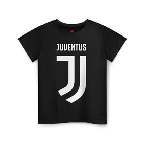Детская футболка хлопок с принтом Juventus FC , 100% хлопок | круглый вырез горловины, полуприлегающий силуэт, длина до линии бедер | football | juventus | soccer | италия | турин | футбольный | ювентус