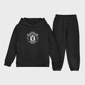 Детский костюм хлопок Oversize с принтом Manchester United ,  |  | club | football | logo | manchester | rooney | united | английская | дьяволы | красные | лига | лого | логотип | манчестер | премьер | эмблема | юнайтед