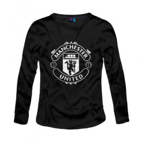 Женский лонгслив хлопок с принтом Manchester United , 100% хлопок |  | club | football | logo | manchester | rooney | united | английская | дьяволы | красные | лига | лого | логотип | манчестер | премьер | эмблема | юнайтед