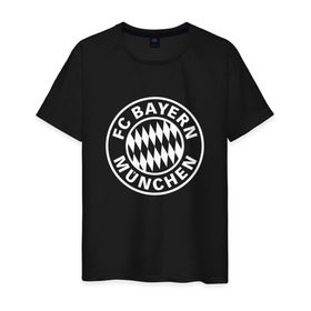 Мужская футболка хлопок с принтом FC Bayern Munchen , 100% хлопок | прямой крой, круглый вырез горловины, длина до линии бедер, слегка спущенное плечо. | Тематика изображения на принте: bayern | football | munchen | бавария | байерн | мюнхен | мюнхенская