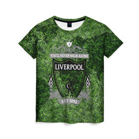 Женская футболка 3D с принтом Championship Liverpool , 100% полиэфир ( синтетическое хлопкоподобное полотно) | прямой крой, круглый вырез горловины, длина до линии бедер | football | soccer | ливерпуль