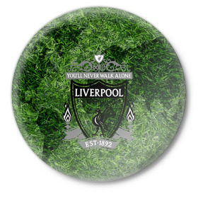 Значок с принтом Championship Liverpool ,  металл | круглая форма, металлическая застежка в виде булавки | football | soccer | ливерпуль