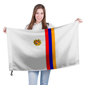 Флаг 3D с принтом I Love Armenia , 100% полиэстер | плотность ткани — 95 г/м2, размер — 67 х 109 см. Принт наносится с одной стороны | armenia | армения | герб армении | ереван | флаг армении