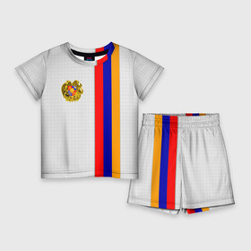 Детский костюм с шортами 3D с принтом I Love Armenia ,  |  | armenia | армения | герб армении | ереван | флаг армении