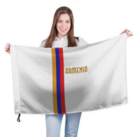 Флаг 3D с принтом Armenia 2 , 100% полиэстер | плотность ткани — 95 г/м2, размер — 67 х 109 см. Принт наносится с одной стороны | armenia | армения
