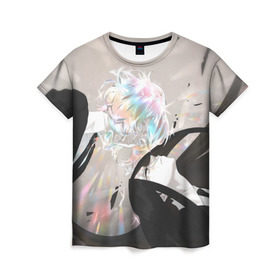 Женская футболка 3D с принтом Houseki no Kuni , 100% полиэфир ( синтетическое хлопкоподобное полотно) | прямой крой, круглый вырез горловины, длина до линии бедер | anime | diamond | houseki no kuni | land of the lustrous | phosphophyllite | аниме | страна самоцветов