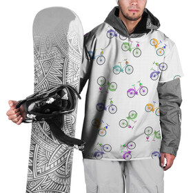 Накидка на куртку 3D с принтом Радужные велосипеды , 100% полиэстер |  | 