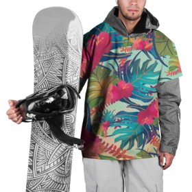Накидка на куртку 3D с принтом Тропический , 100% полиэстер |  | Тематика изображения на принте: весна | джунгли | для весны | для лета | лес | лето | листья | текстура | тропики | цветы