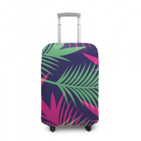 Чехол для чемодана 3D с принтом Листья Пальмы , 86% полиэфир, 14% спандекс | двустороннее нанесение принта, прорези для ручек и колес | Тематика изображения на принте: весна | джунгли | для весны | для лета | лес | лето | листья | текстура | тропики | тропический | цветы
