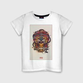 Детская футболка хлопок с принтом Мексика , 100% хлопок | круглый вырез горловины, полуприлегающий силуэт, длина до линии бедер | америка | ацтеки | латино | майя | маска | тигр | череп | этно | южная