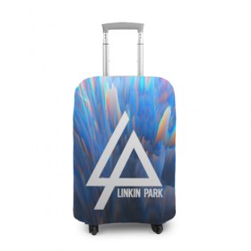 Чехол для чемодана 3D с принтом linkin park , 86% полиэфир, 14% спандекс | двустороннее нанесение принта, прорези для ручек и колес | 