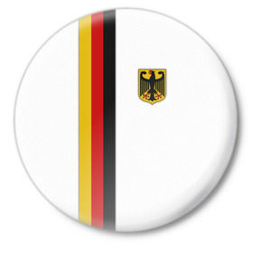 Значок с принтом I Love Germany ,  металл | круглая форма, металлическая застежка в виде булавки | Тематика изображения на принте: 