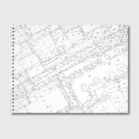 Альбом для рисования с принтом Топография_01 , 100% бумага
 | матовая бумага, плотность 200 мг. | survey | геодезист | геодезия | топография
