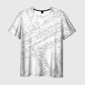 Мужская футболка 3D с принтом Топография_01 , 100% полиэфир | прямой крой, круглый вырез горловины, длина до линии бедер | survey | геодезист | геодезия | топография