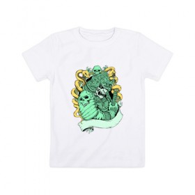 Детская футболка хлопок с принтом Самурай , 100% хлопок | круглый вырез горловины, полуприлегающий силуэт, длина до линии бедер | арт | воин | прикольные | самурай | цветные | япония | яркие