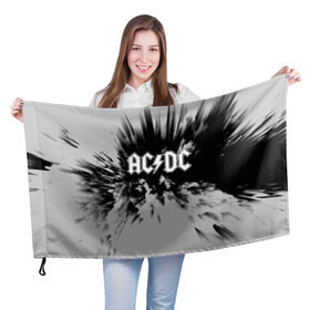 Флаг 3D с принтом AC/DC , 100% полиэстер | плотность ткани — 95 г/м2, размер — 67 х 109 см. Принт наносится с одной стороны | ac dc | atco | atlantic | columbia | east west | elektra | emi | epic | ангус янг | крис слэйд | музыка | стиви янг | эксл роуз