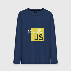 Мужской лонгслив хлопок с принтом Vanilla JS , 100% хлопок |  | code | javascript | js | programming | vanilla | код | кодер | программирование | программист | разработчик | скрипт