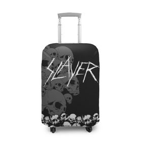 Чехол для чемодана 3D с принтом Slayer Black , 86% полиэфир, 14% спандекс | двустороннее нанесение принта, прорези для ручек и колес | hard | heavy | metal | rock | skull | trash | метал | рок | слеер | слейер | слэер | слэйер | треш | трэш | череп | черепа