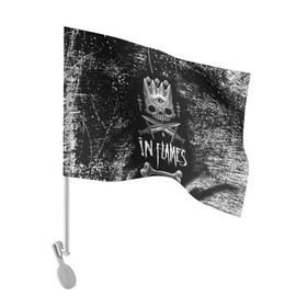 Флаг для автомобиля с принтом In Flames King , 100% полиэстер | Размер: 30*21 см | 