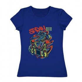Женская футболка хлопок с принтом Граффити , 100% хлопок | прямой крой, круглый вырез горловины, длина до линии бедер, слегка спущенное плечо | графити | кислота | психоделика | скейт | скейтборд | спрей