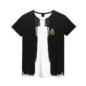 Женская футболка 3D с принтом Real Madrid sport uniform colo , 100% полиэфир ( синтетическое хлопкоподобное полотно) | прямой крой, круглый вырез горловины, длина до линии бедер | 