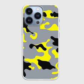 Чехол для iPhone 13 Pro с принтом Yellow camouflage ,  |  | Тематика изображения на принте: camouflage | камуфляж | комуфляж