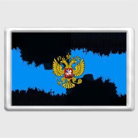 Магнит 45*70 с принтом RUSSIA blue collection 2018 , Пластик | Размер: 78*52 мм; Размер печати: 70*45 | 
