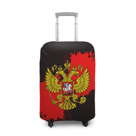 Чехол для чемодана 3D с принтом RUSSIA red collection 2018 , 86% полиэфир, 14% спандекс | двустороннее нанесение принта, прорези для ручек и колес | 