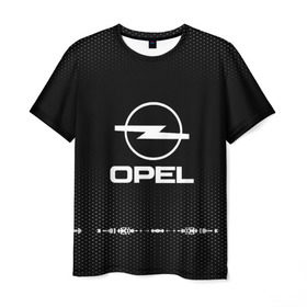 Мужская футболка 3D с принтом Opel sport auto abstract , 100% полиэфир | прямой крой, круглый вырез горловины, длина до линии бедер | Тематика изображения на принте: 