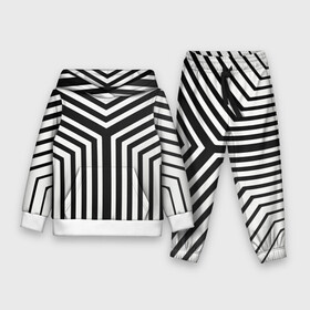 Детский костюм 3D (с толстовкой) с принтом Кибер Зебра ,  |  | black and white stripes | geometry | vest | zebra | геометрия | зебра | тельняшка | черно белая полоска