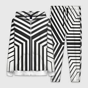Женский костюм 3D с принтом Кибер Зебра ,  |  | black and white stripes | geometry | vest | zebra | геометрия | зебра | тельняшка | черно белая полоска