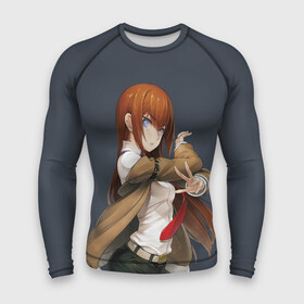 Мужской рашгард 3D с принтом Kurusi makise Steins   gate ,  |  | Тематика изображения на принте: anime | kristina | kurisu | okabe | sience | stein | steins | steonggate | врата штейна | курису | макисе