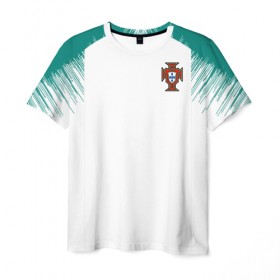 Мужская футболка 3D с принтом Portugal 2018 WC Anthem away , 100% полиэфир | прямой крой, круглый вырез горловины, длина до линии бедер | 
