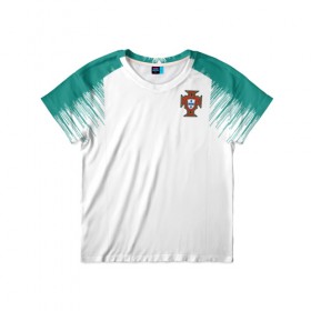 Детская футболка 3D с принтом Portugal 2018 WC Anthem away , 100% гипоаллергенный полиэфир | прямой крой, круглый вырез горловины, длина до линии бедер, чуть спущенное плечо, ткань немного тянется | 