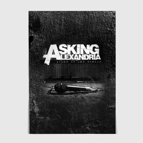 Постер с принтом Asking Alexandria , 100% бумага
 | бумага, плотность 150 мг. Матовая, но за счет высокого коэффициента гладкости имеет небольшой блеск и дает на свету блики, но в отличии от глянцевой бумаги не покрыта лаком | 