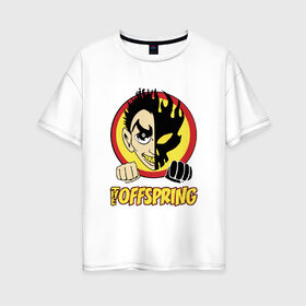 Женская футболка хлопок Oversize с принтом The Offspring , 100% хлопок | свободный крой, круглый ворот, спущенный рукав, длина до линии бедер
 | the offspring | офспринг | оффспринг | рок