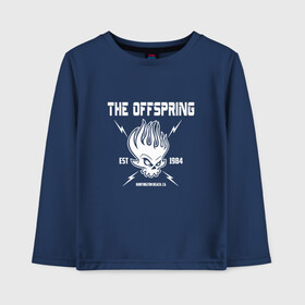 Детский лонгслив хлопок с принтом The Offspring est 1984 , 100% хлопок | круглый вырез горловины, полуприлегающий силуэт, длина до линии бедер | Тематика изображения на принте: offspring | офспринг | оффспринг | рок