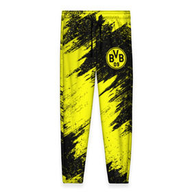 Женские брюки 3D с принтом FC Borussia Dortmund , полиэстер 100% | прямой крой, два кармана без застежек по бокам, с мягкой трикотажной резинкой на поясе и по низу штанин. В поясе для дополнительного комфорта — широкие завязки | боруссия | дортмунд
