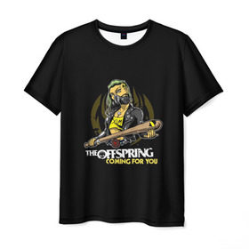 Мужская футболка 3D с принтом The Offspring, coming for you , 100% полиэфир | прямой крой, круглый вырез горловины, длина до линии бедер | the offspring | офспринг | оффспринг | рок